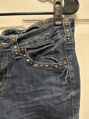 Women’s Dark Blue Studded Jeans